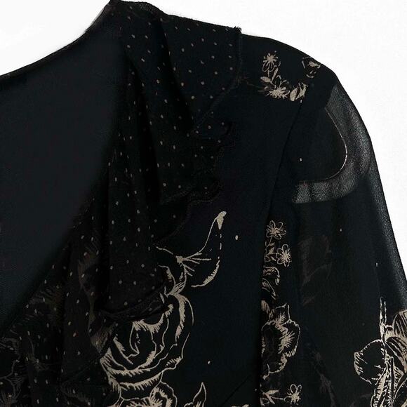 Jonathan Martin 100% Silk Floral Top Size Medium - Picture 6 of 11